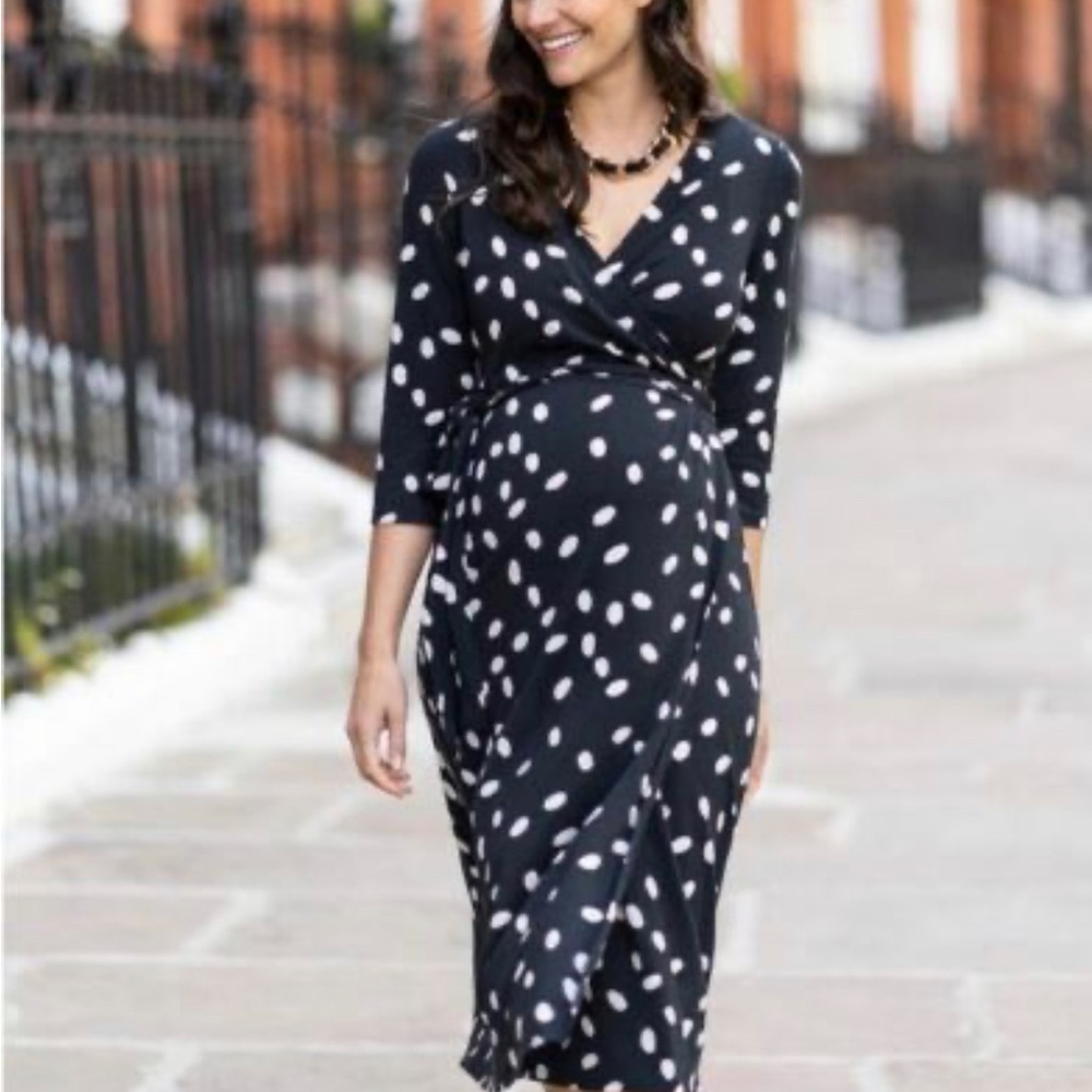 SOLD Seraphine wrap maternity dress